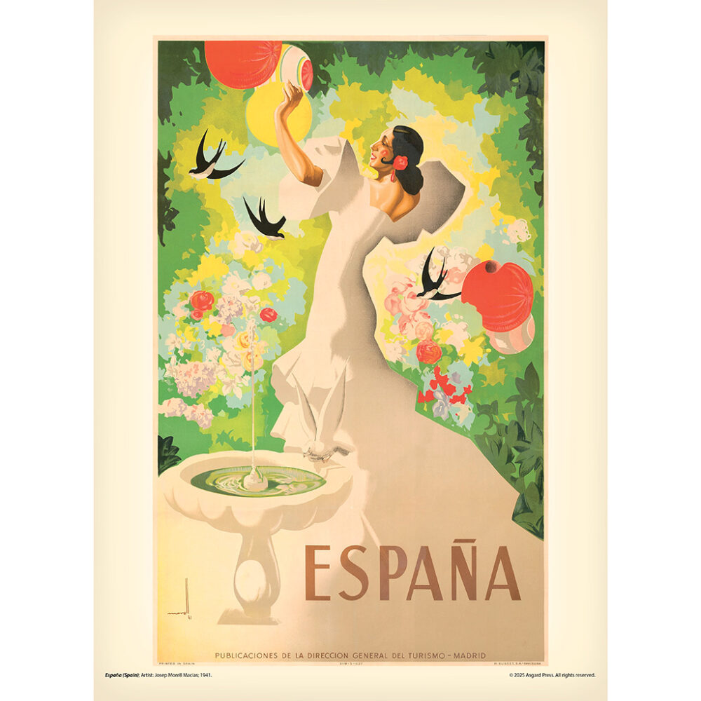 Sample image from the Asgard Press 2026 Vintage Travel Posters Calendar