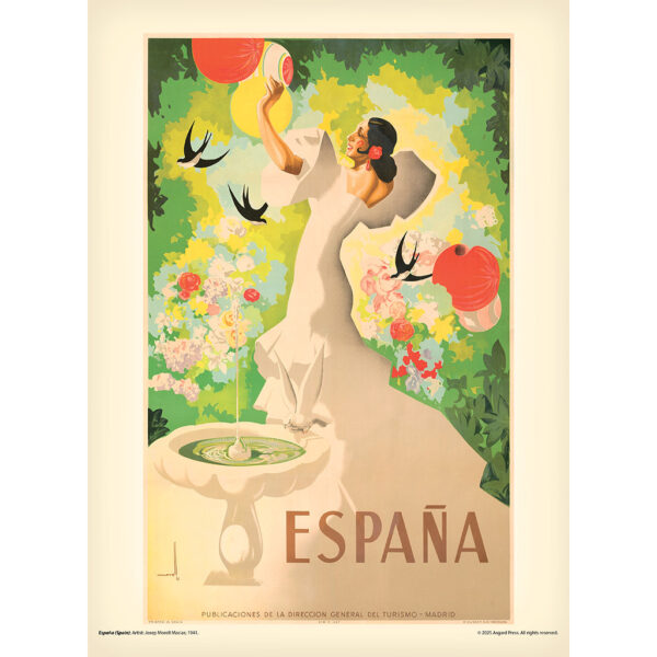 Sample image from the Asgard Press 2026 Vintage Travel Posters Calendar