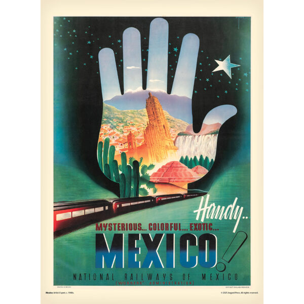 Sample image from the Asgard Press 2026 Vintage Travel Posters Calendar