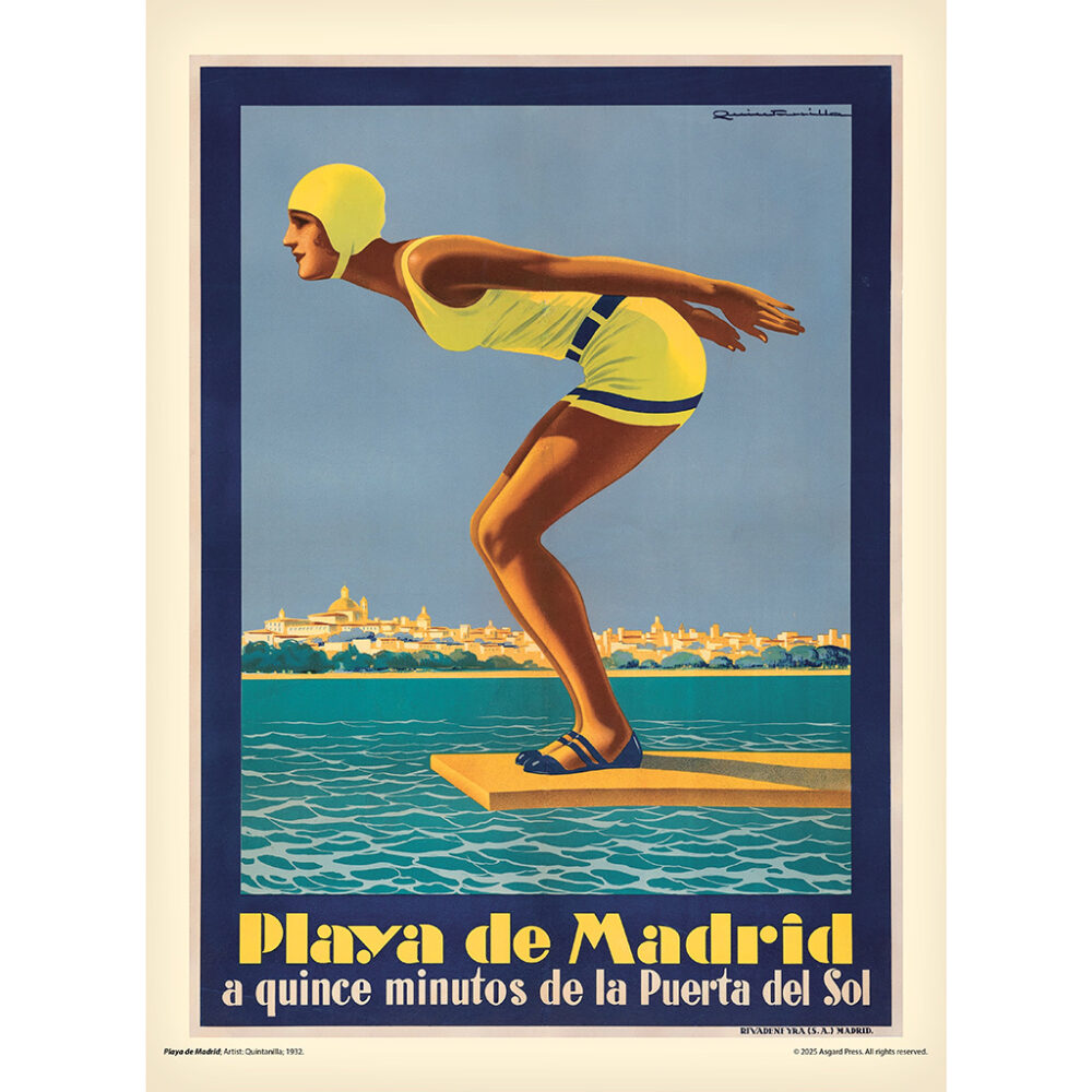 Sample image from the Asgard Press 2026 Vintage Travel Posters Calendar