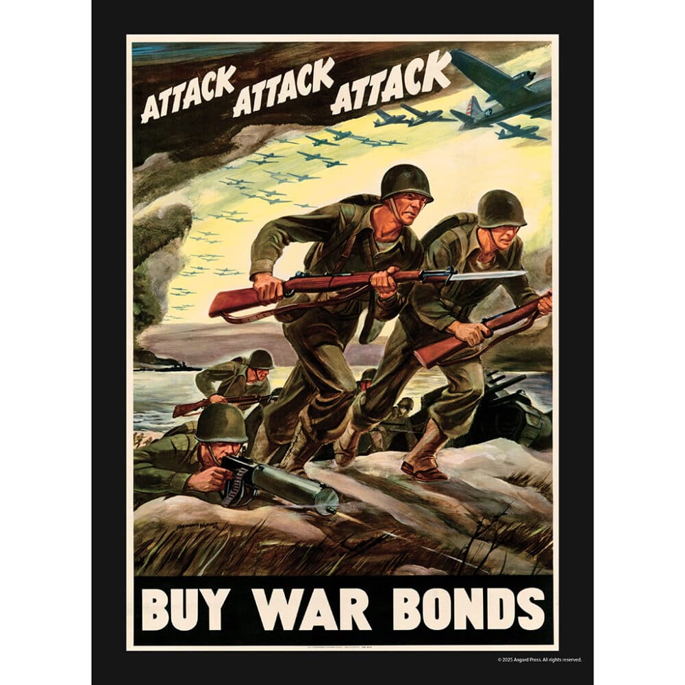 Sample image from the Asgard Press 2026 Vintage War Posters Calendar