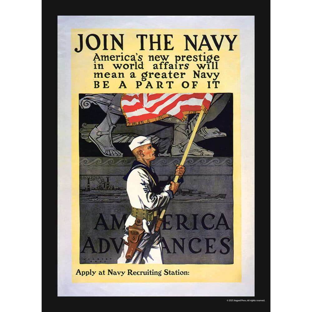 Sample image from the Asgard Press 2026 Vintage War Posters Calendar