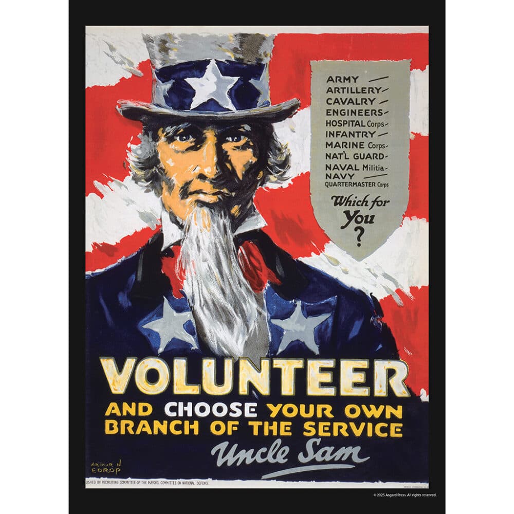 Sample image from the Asgard Press 2026 Vintage War Posters Calendar