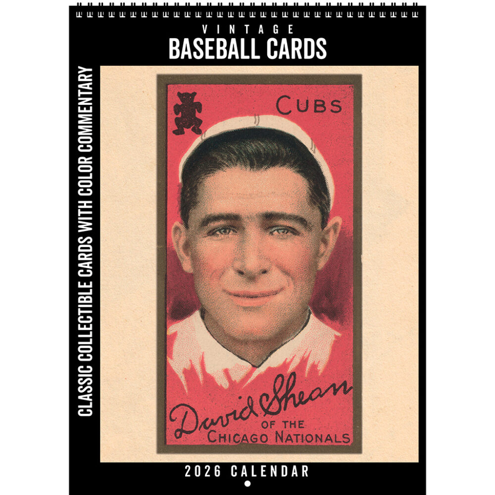 Front cover of the Asgard Press 2026 Vintage Baseball Cards Calendar