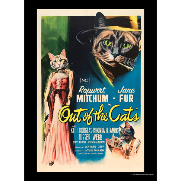 Sample image from the Asgard Press 2026 Retro Film Cats Calendar