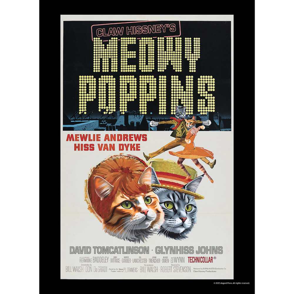 Sample image from the Asgard Press 2026 Retro Film Cats Calendar