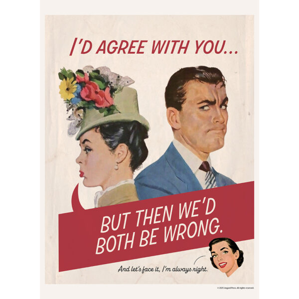 Sample image from the Asgard Press 2026 Retro Honesty in Advertising Calendar