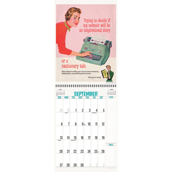 Sample spread from the Asgard Press 2026 Retro Honesty in Advertising Calendar