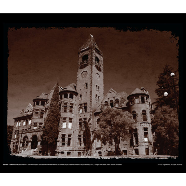 Sample image from the Asgard Press 2026 Vintage Haunted Places Calendar