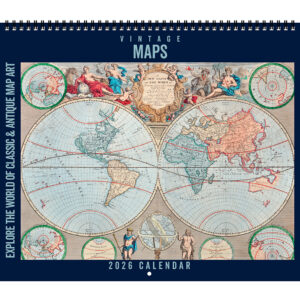 Front cover of the Asgard Press 2026 Vintage Maps Calendar