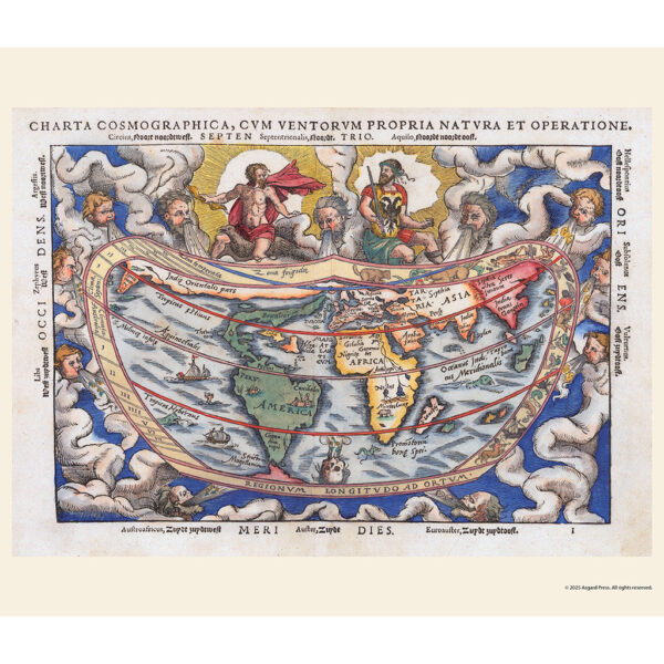 Sample image from the Asgard Press 2026 Vintage Maps Calendar