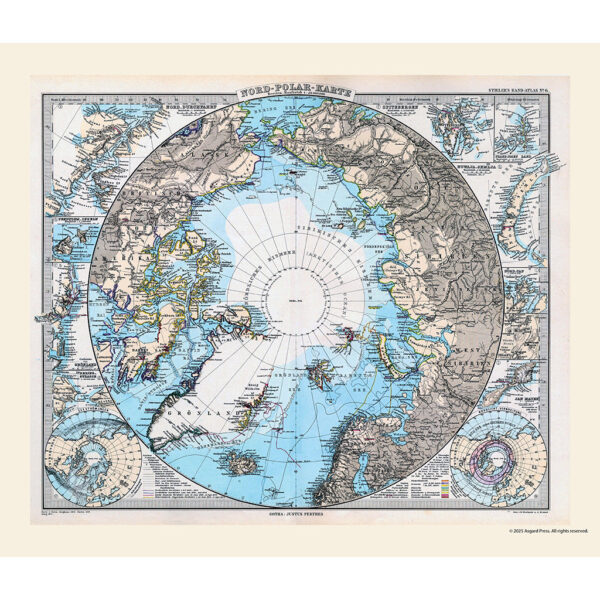 Sample image from the Asgard Press 2026 Vintage Maps Calendar