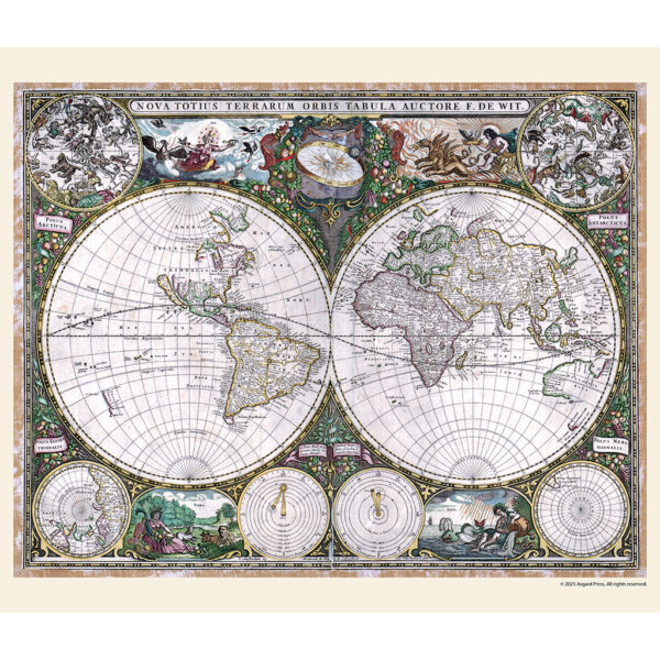 Sample image from the Asgard Press 2026 Vintage Maps Calendar
