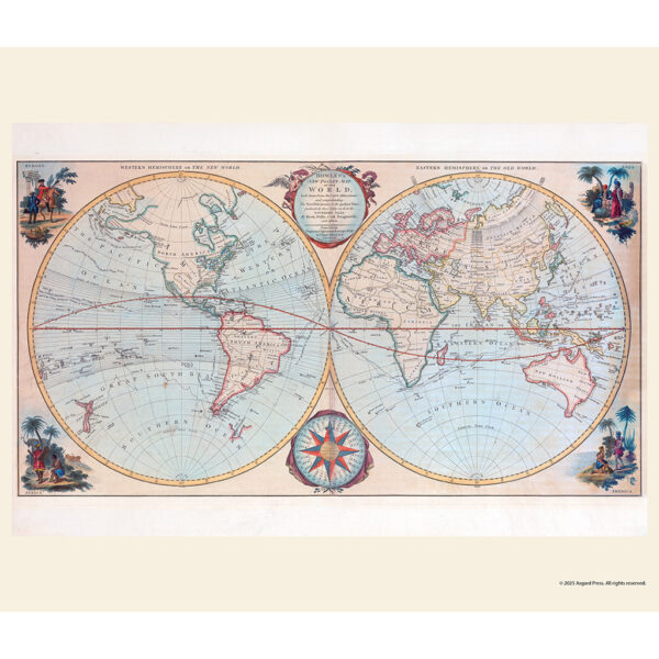 Sample image from the Asgard Press 2026 Vintage Maps Calendar