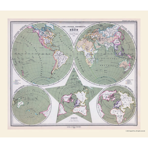 Sample image from the Asgard Press 2026 Vintage Maps Calendar