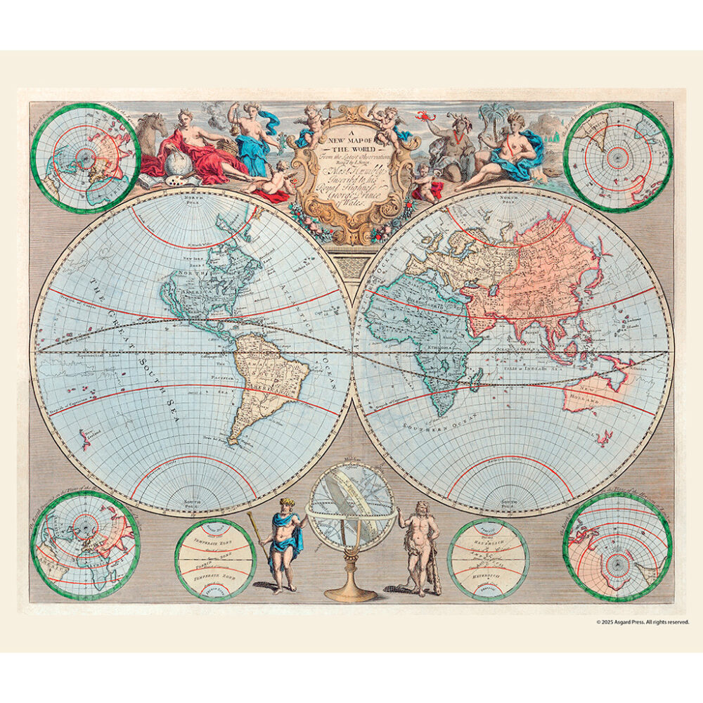 Sample image from the Asgard Press 2026 Vintage Maps Calendar