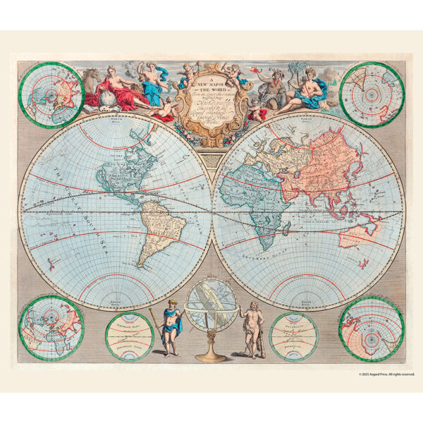 Sample image from the Asgard Press 2026 Vintage Maps Calendar