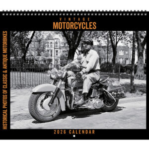 Front cover of the Asgard Press 2026 Vintage Motorcycles Calendar