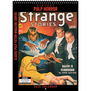 Front cover of the Asgard Press 2026 Vintage Pulp Horror Calendar