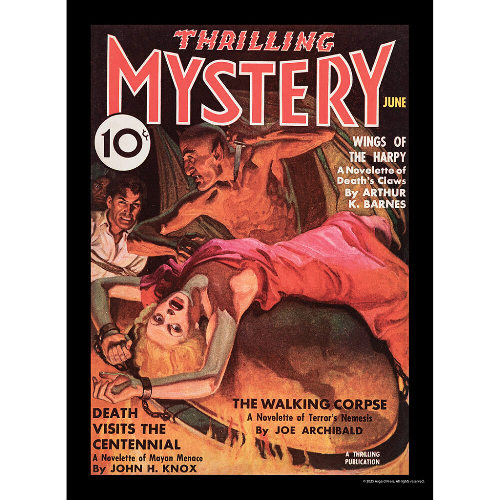 Sample image from the Asgard Press 2026 Vintage Pulp Horror Calendar