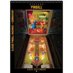 Front cover of the Asgard Press 2026 Vintage Pinball Calendar