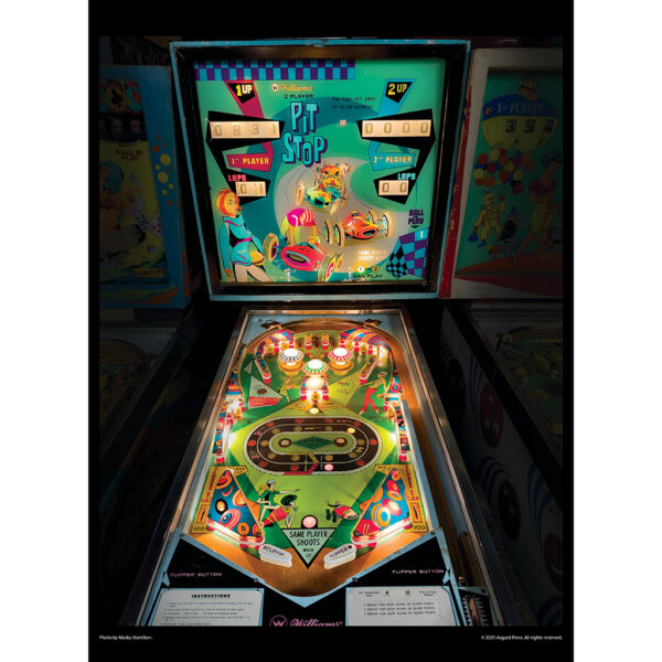 Sample image from the Asgard Press 2026 Vintage Pinball Calendar