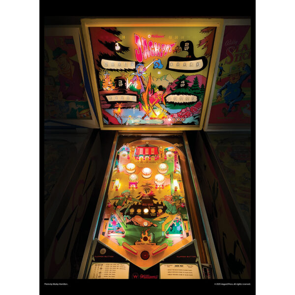 Sample image from the Asgard Press 2026 Vintage Pinball Calendar