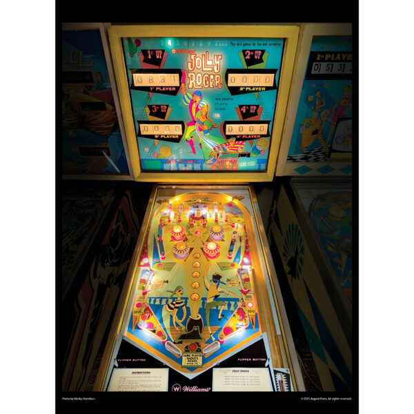 Sample image from the Asgard Press 2026 Vintage Pinball Calendar