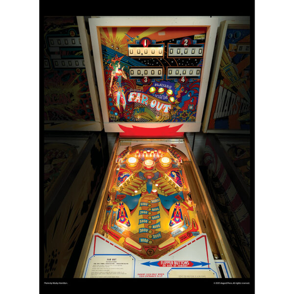Sample image from the Asgard Press 2026 Vintage Pinball Calendar