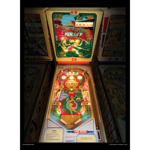 Sample image from the Asgard Press 2026 Vintage Pinball Calendar