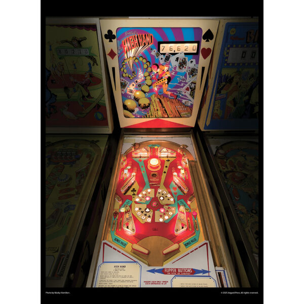 Sample image from the Asgard Press 2026 Vintage Pinball Calendar