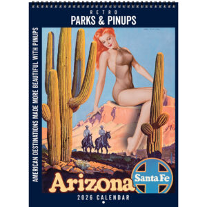Front cover of the Asgard Press 2026 Retro Parks & Pinups Calendar