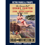 Front cover of the Asgard Press 2026 Retro Parks and Pinups Encore Edition Calendar