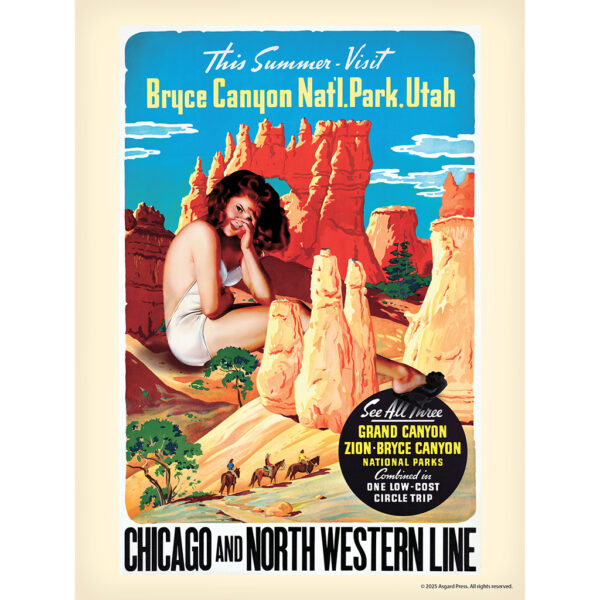 Sample image from the Asgard Press 2026 Retro Parks and Pinups Encore Edition Calendar