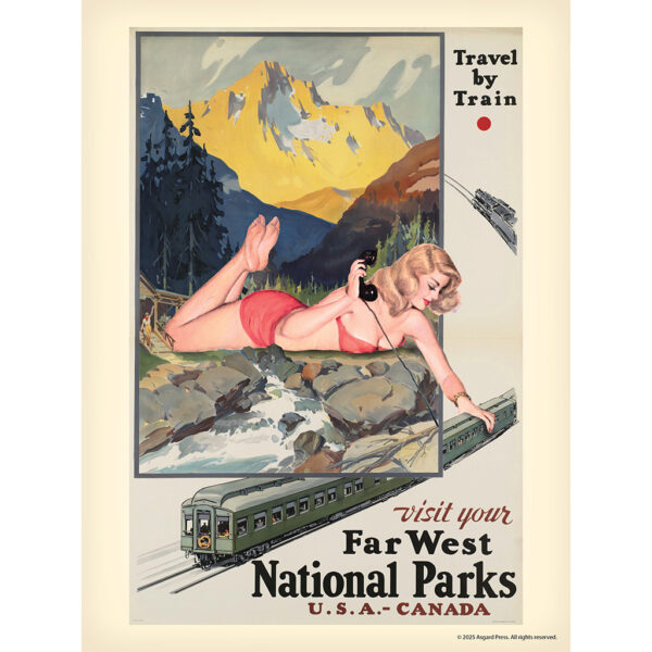 Sample image from the Asgard Press 2026 Retro Parks and Pinups Encore Edition Calendar
