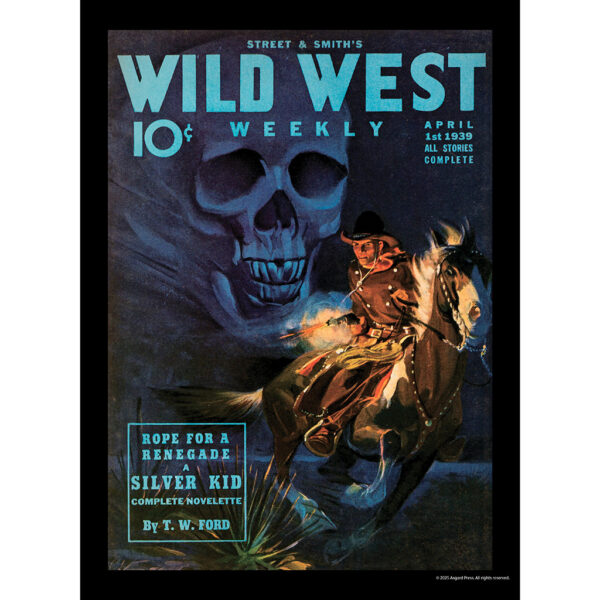 Sample image from the Asgard Press 2026 Vintage Pulp Westerns Calendar