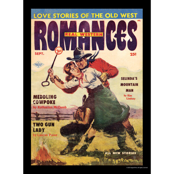 Sample image from the Asgard Press 2026 Vintage Pulp Westerns Calendar