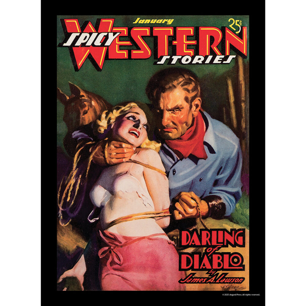 Sample image from the Asgard Press 2026 Vintage Pulp Westerns Calendar