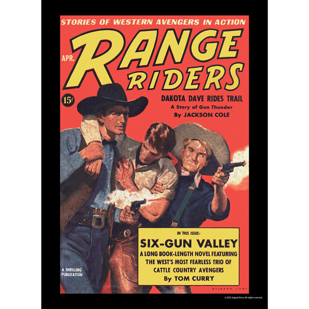 Sample image from the Asgard Press 2026 Vintage Pulp Westerns Calendar