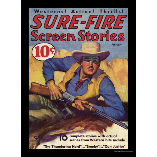 Sample image from the Asgard Press 2026 Vintage Pulp Westerns Calendar