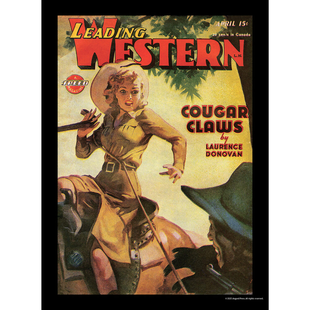 Sample image from the Asgard Press 2026 Vintage Pulp Westerns Calendar