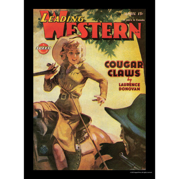 Sample image from the Asgard Press 2026 Vintage Pulp Westerns Calendar