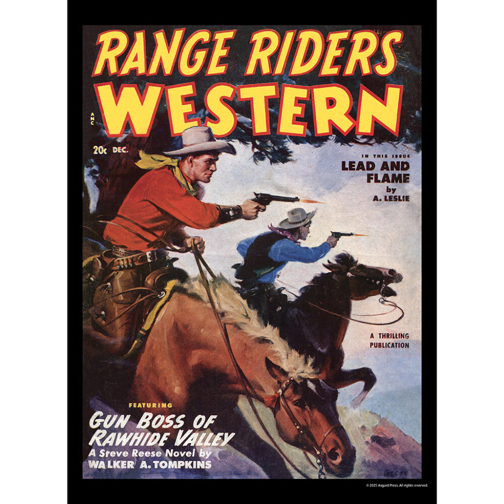 Sample image from the Asgard Press 2026 Vintage Pulp Westerns Calendar