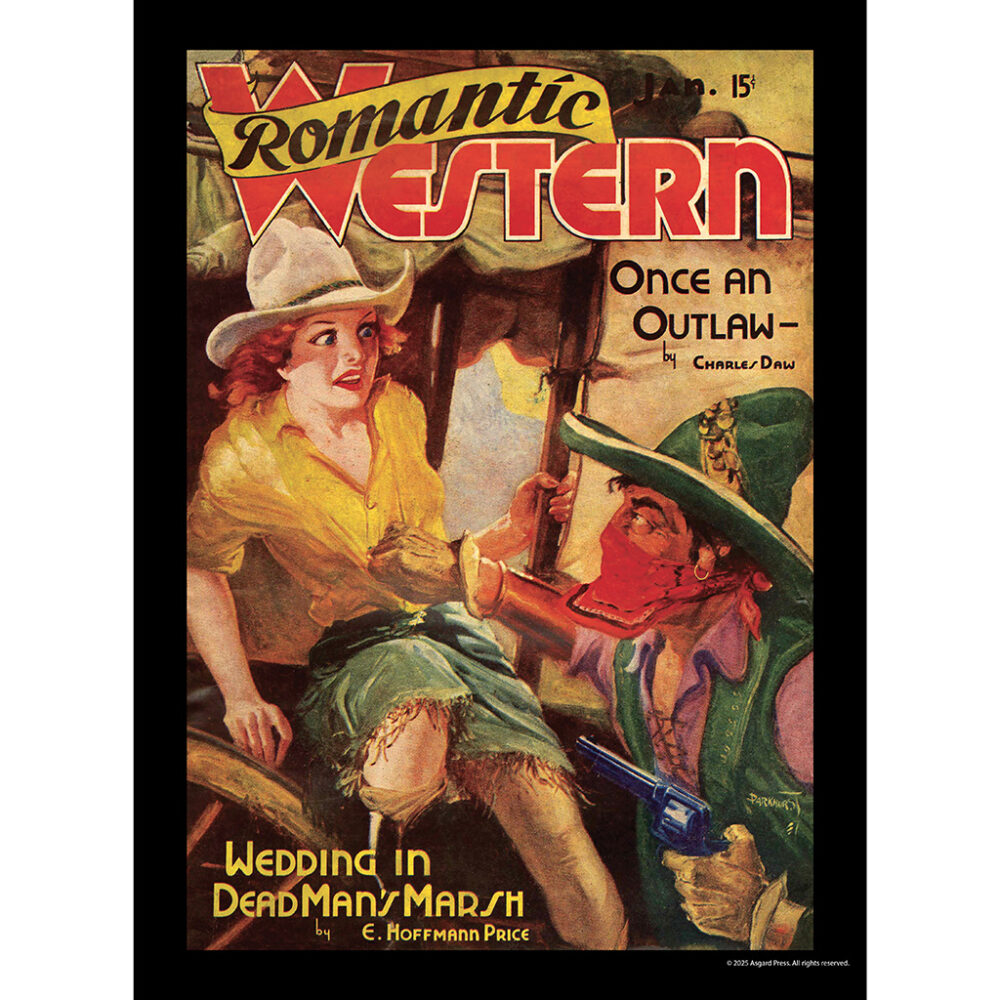 Sample image from the Asgard Press 2026 Vintage Pulp Westerns Calendar