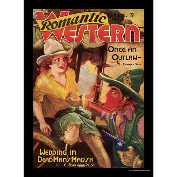 Sample image from the Asgard Press 2026 Vintage Pulp Westerns Calendar