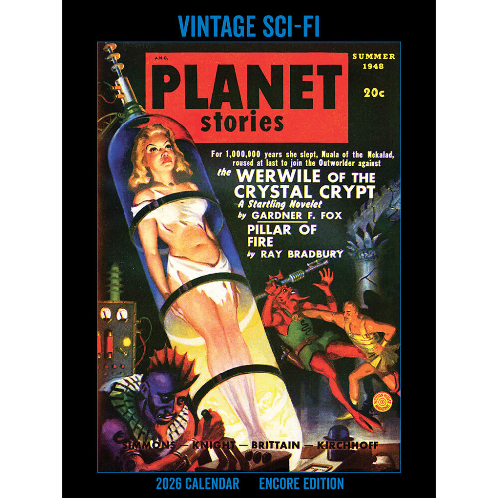 Front cover of the Asgard Press 2026 Vintage Sci-Fi Encore Edition Calendar