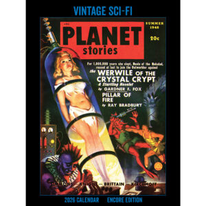 Front cover of the Asgard Press 2026 Vintage Sci-Fi Encore Edition Calendar