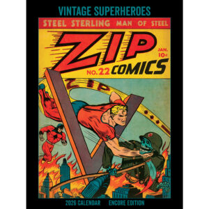 Front cover of the Asgard Press 2026 Vintage Superheroes Encore Edition Calendar