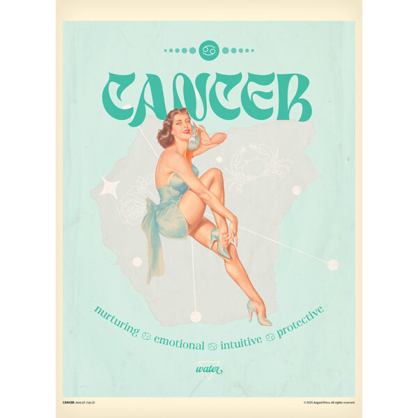 Sample image from the Asgard Press 2026 Retro Zodiac Pinups Calendar