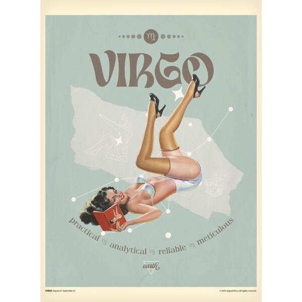 Sample image from the Asgard Press 2026 Retro Zodiac Pinups Calendar